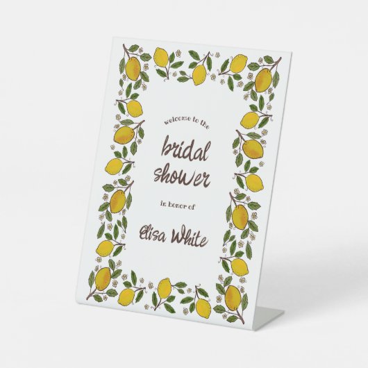 Lemons CUSTOM Summer BRAUTPARTY Sockelschild (Vorderseite)