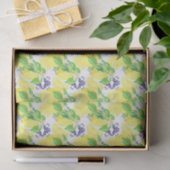 Lemons Damask Pattern Seidenpapier (Geschenk)