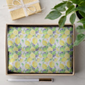 Lemons Damask Pattern Seidenpapier (Geschenk)