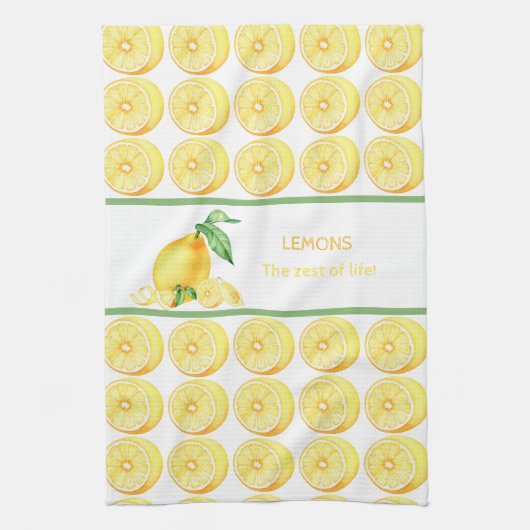 LEMONS Der Zest des Lebens Geschirrtuch (Vertikal)