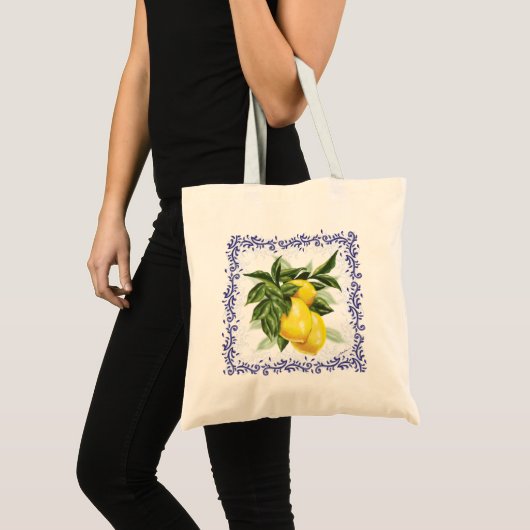 Lemons Design Leinwand Tote Tasche (Vorderseite (Produkt))