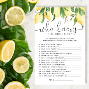 Lemons, die Braut das beste Duschspiel kennen