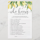 Lemons, die Braut das beste Duschspiel kennen (Vorderseite)