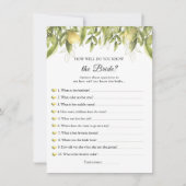 Lemons, die die Bride Best Game Einladung kennen (Vorderseite)