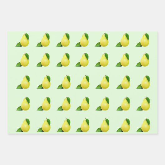 Lemons Dreierpackpapier Geschenkpapier Set (Vorderseite)
