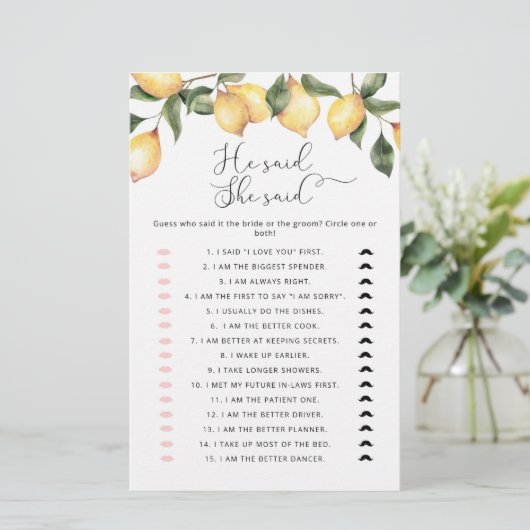 Lemons Er sagte, sie sagte Brautparty (Stehend Vorderseite)