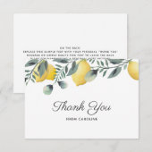 Lemons & Eukalyptus Brautparty Vielen Dank Dankeskarte (Vorne/Hinten)