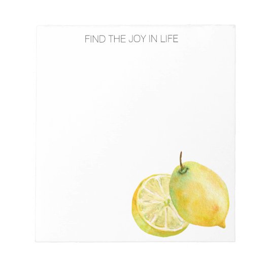 Lemons finden Join in Life Personalisiert Notepad Notizblock (Vorderseite)
