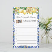 Lemons Floral Bridal wie alt war das Brautspiel (Stehend Vorderseite)