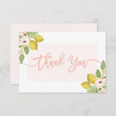 Lemons floral Danke Karte (Vorne/Hinten)