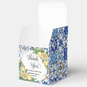 Lemons floral mediteranean Mosaik Tiles Wedding Geschenkschachtel (Geöffnet)