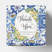 Lemons floral mediteranean Mosaik Tiles Wedding Geschenkschachtel (Oben)