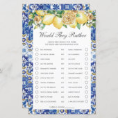 Lemons florales Brautparty würden sie eher spielen (Vorne/Hinten)