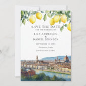 Lemons Florence Tuscany Italy Photo Wedding Save The Date (Vorderseite)