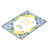 Lemons Foliage Baby Shower Mediterranea Guest Book Notizblock (Linke Seite)
