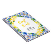 Lemons Foliage Birthday Mediterranean Guest Book Notizblock (Rechte Seite)