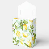 Lemons Frucht Wasserfarbe Sommerfrucht Muster Minz Geschenkschachtel (Geöffnet)