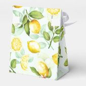 Lemons Frucht Wasserfarbe Sommerfrucht Muster Minz Geschenkschachtel (Rückseite)