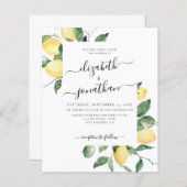 Lemons Fruit Summer Botanical Budget Hochzeit (Vorne/Hinten)