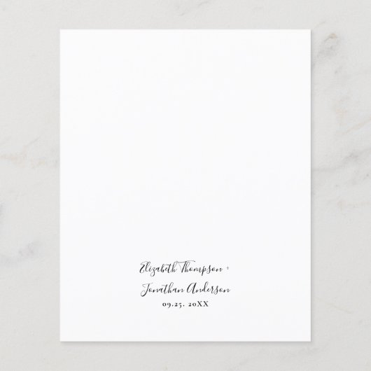 Lemons Fruit Summer Botanical Budget Hochzeit (Rückseite)