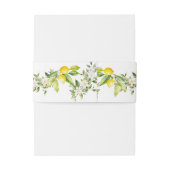 Lemons für mediterrane Hochzeiten Einladungsbanderole (Rückseitenbeispiel)