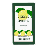 Lemons Gardener Label (Vorne)