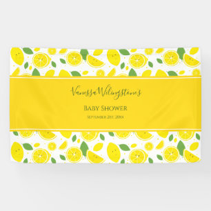 Lemons Gelb-Grün-Babydusche Banner