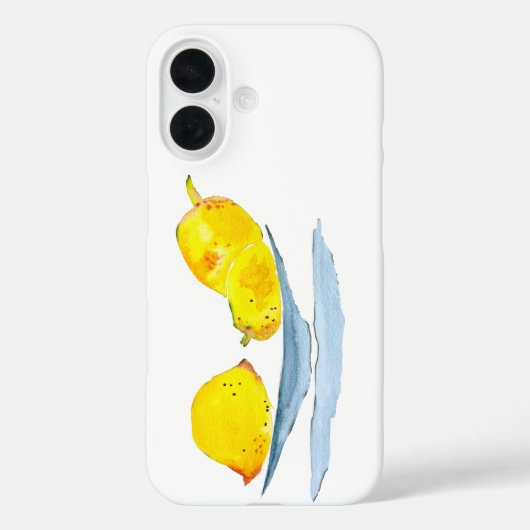 Lemons gelbe Aquarellkunst Case-Mate iPhone Hülle (Rückseite)