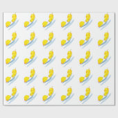 Lemons gelbe Aquarellkunst Geschenkpapier (Flach)