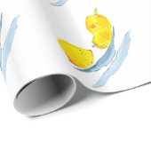 Lemons gelbe Aquarellkunst Geschenkpapier (Rolleneckpunkt)