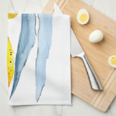 Lemons gelbe Aquarellkunst Geschirrtuch (Viertel Falte)