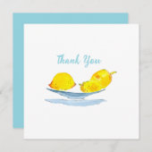 Lemons gelbe Aquarellkunst Mitteilungskarte (Vorne/Hinten)