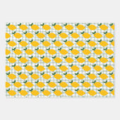 Lemons Gingham Niedlich CUSTOM Brautparty Geburtst Geschenkpapier Set (Vorderseite 2)