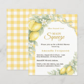 Lemons gingham squeeze Bridal Shower invitation (Vorne/Hinten)