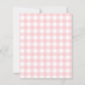 Lemons gingham squeeze Bridal Shower invitation (Rückseite)