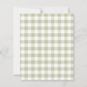 Lemons gingham squeeze Bridal Shower invitation (Rückseite)