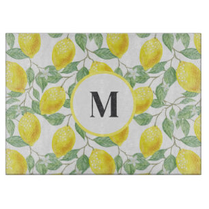 Lemons Glass Cutting Board Schneidebrett