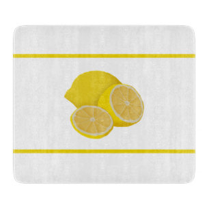 Lemons Glass Cutting Board Schneidebrett