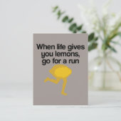 Lemons Go Run Postkarte (Stehend Vorderseite)