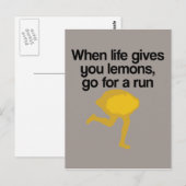 Lemons Go Run Postkarte (Vorne/Hinten)