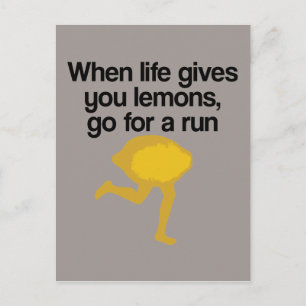 Lemons Go Run Postkarte