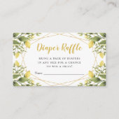 Lemons Greenerenery Baby Duwer Diaper Raffle Begleitkarte (Vorderseite)