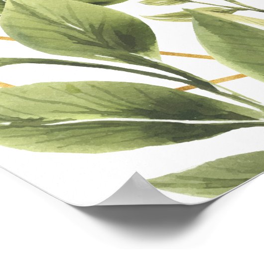 Lemons Greenerric Geometric Frame Baby Duschzeiche Poster (Ecke)