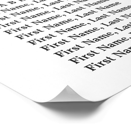 Lemons & Greenery 16 Tische Hochzeitszettel Poster (Ecke)