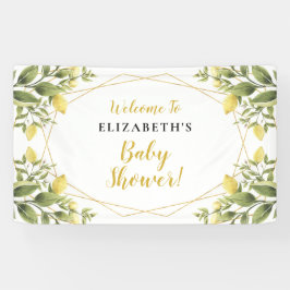 Lemons Greenery Baby Shower Banner