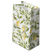 Lemons Greenery Baby Shower Kleine Geschenktüte (Rückseite Schrägansicht)
