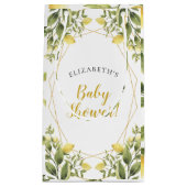 Lemons Greenery Baby Shower Kleine Geschenktüte (Vorderseite)