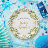 Lemons Greenery Baby Shower Pappteller (Party)