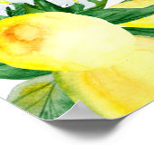 Lemons Greenery Blossom Brautparty Foto Prop Poster (Ecke)