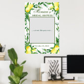 Lemons Greenery Blossom Brautparty Foto Prop Poster (Heimbüro)